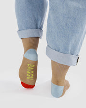 Baggu - Ribbed Sock | Beige Mix
