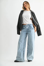 Just Black Denim - The Super Wide Leg Jean | Medium Denim