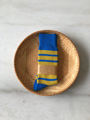 Billy Bamboo - Makino Pop Stripe High Socks | Olive Indigo