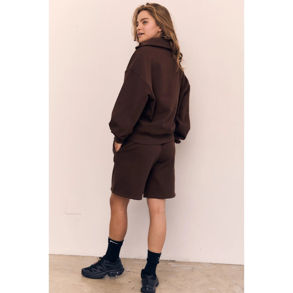 Blank Lab - Half Zip Fleece Sweatshirt | Black