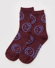 Baggu - Crew Sock | Mahogany Happy