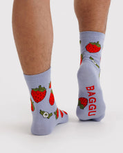 Baggu - Crew Sock | Strawberry Blossom