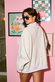 IOWA Reversible Mock Neck Sweatshirt - 'IOWA & IA'