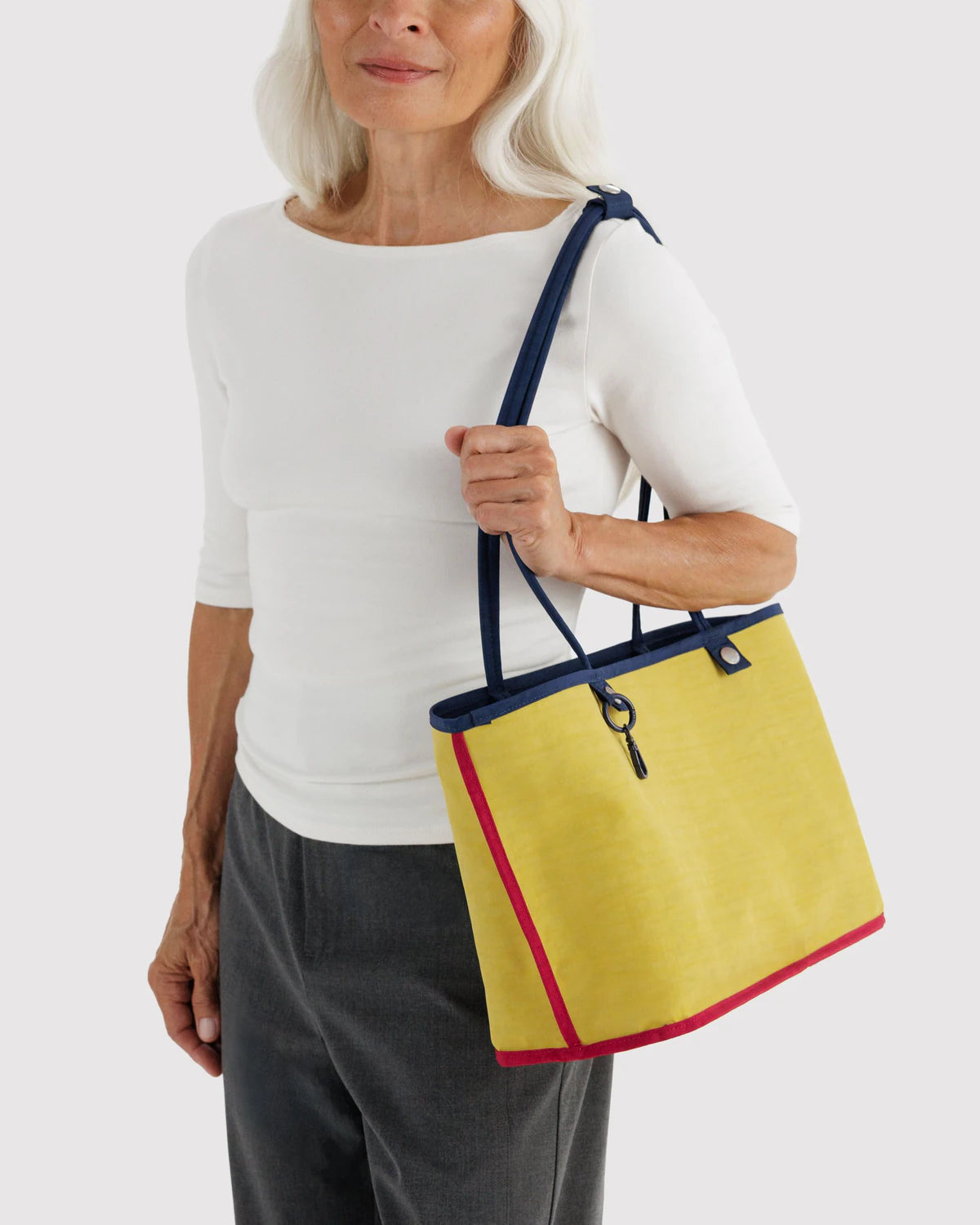 Baggu - Medium Nylon Reversible Tote | Navy Mix