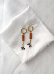 Made Community - Long Bead + Cluster Hoop Earring