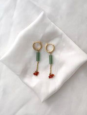 Made Community - Long Bead + Cluster Hoop Earring