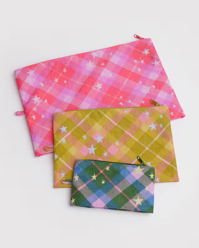 Baggu - Go Pouch Set | Star Plaid