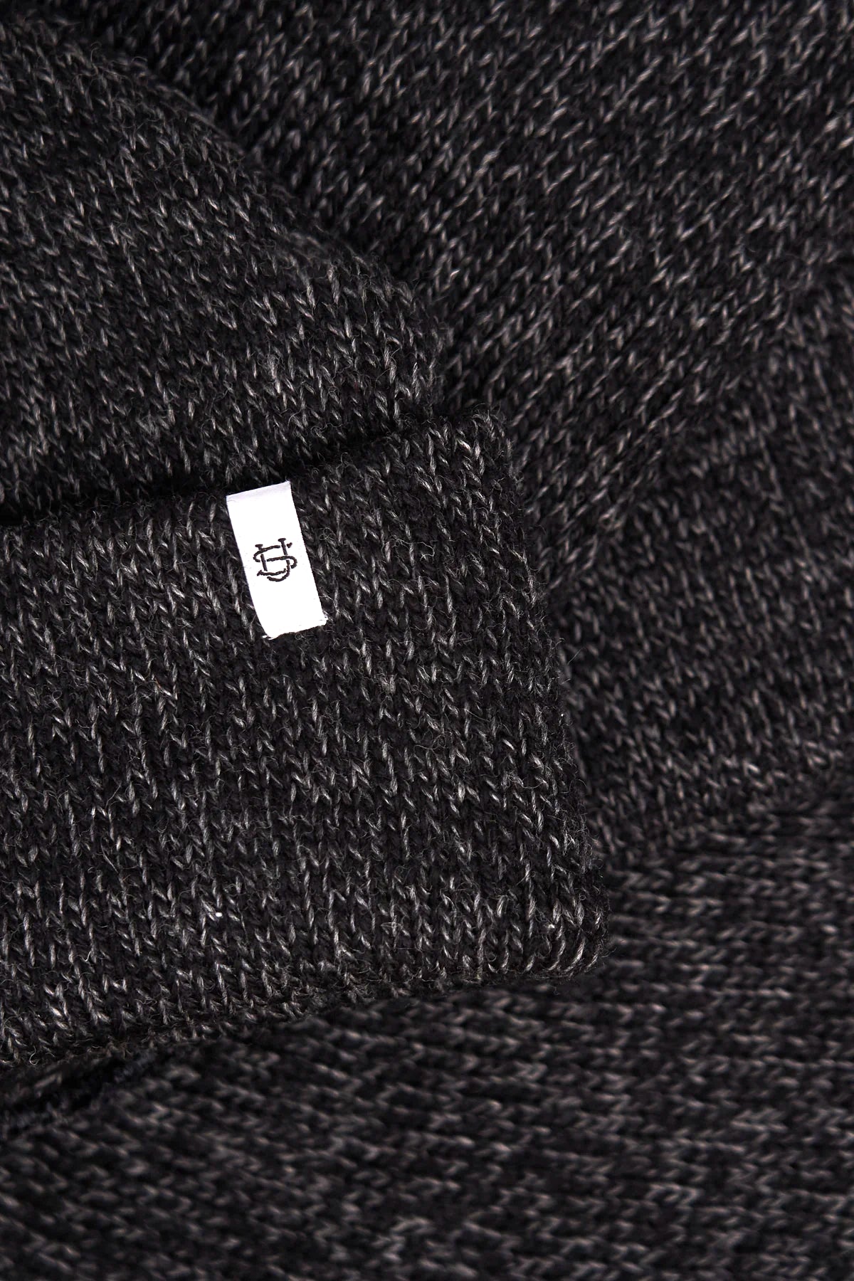 Upstate Stock - Upcycled Wool Ragg Beanie | Black Melange