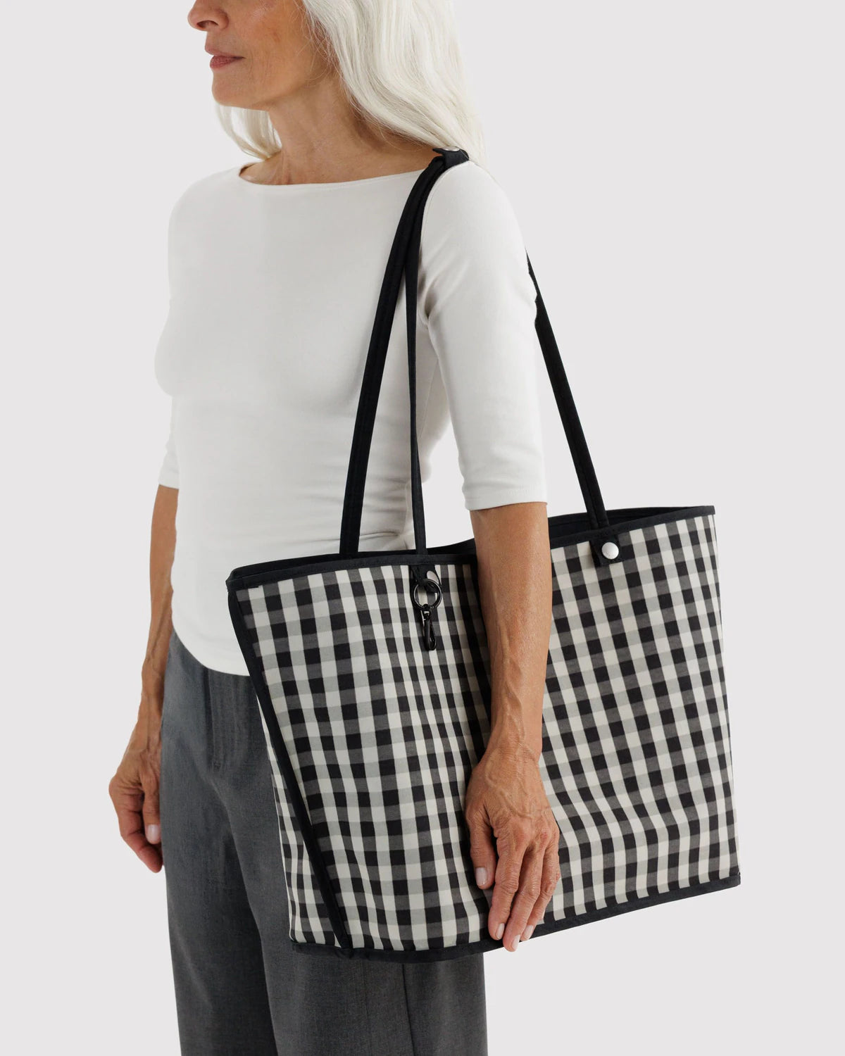 Baggu - Large Nylon Reversible Tote | Black Mix