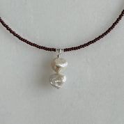 Sea + Pattern - Pearl Drop Necklace | Espresso