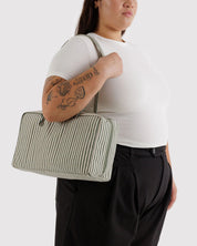 Baggu - Medium Nylon Bowler Bag | Sage Stripe