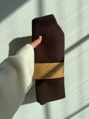 Billy Bamboo - Fuzzy Wool Cravat Scarf | Chocolate