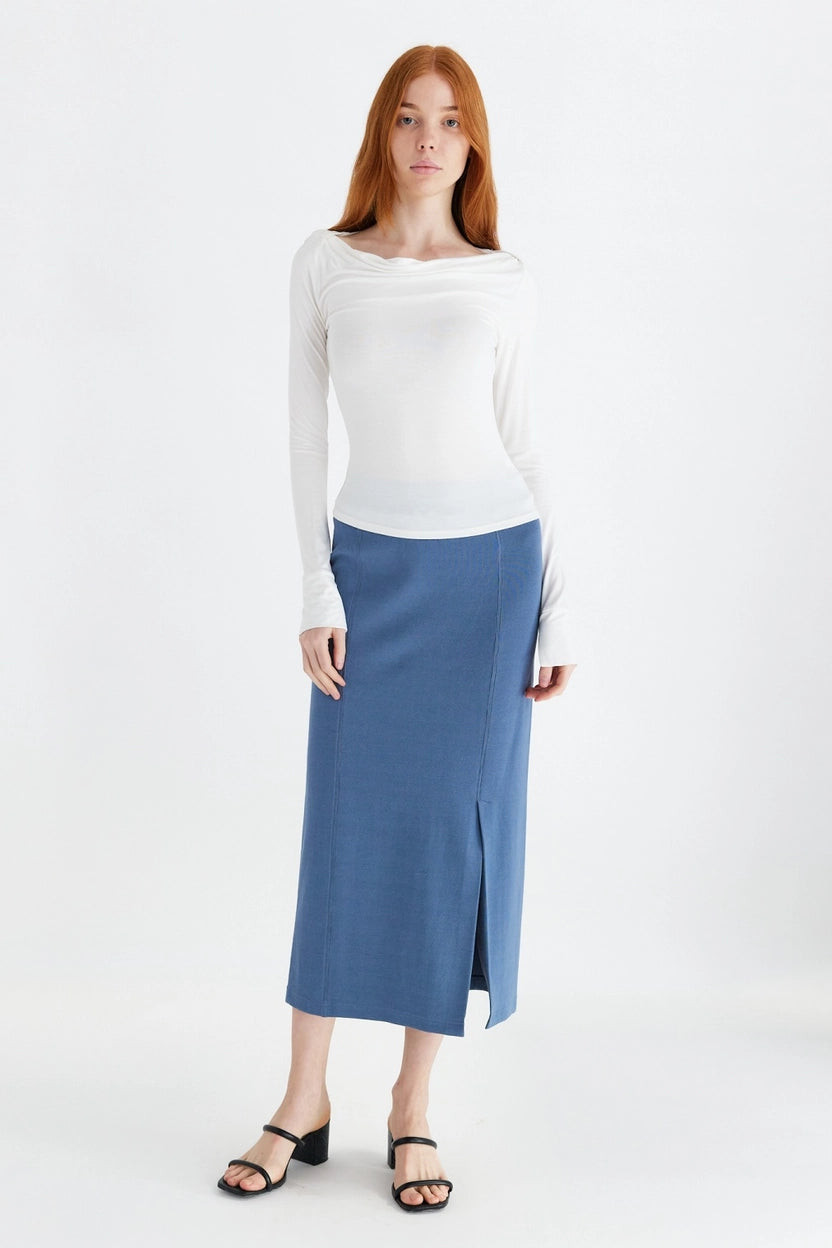 Mod Ref - The Kasey Skirt | Dusty Blue