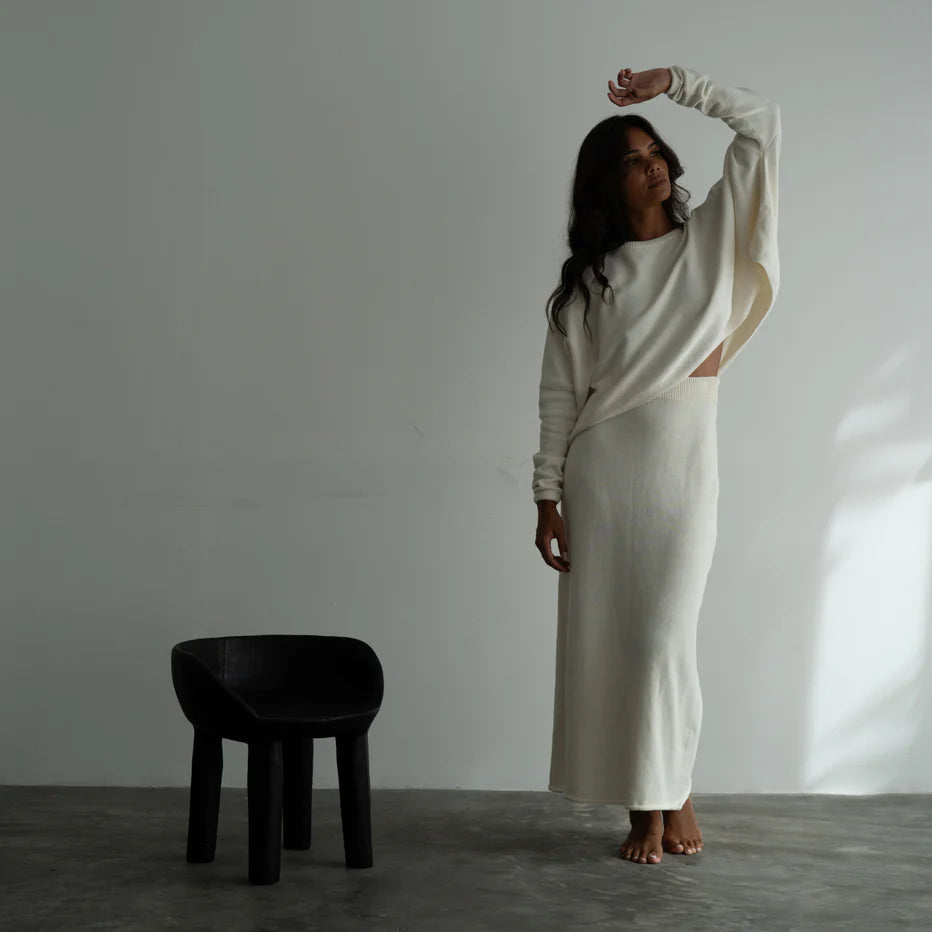 Avy&Co. Tilda Cream Knit Skirt (S/M)