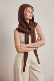 Arctic Fox & Co. - The Alpaca Hooded Scarf | Dark Coffee
