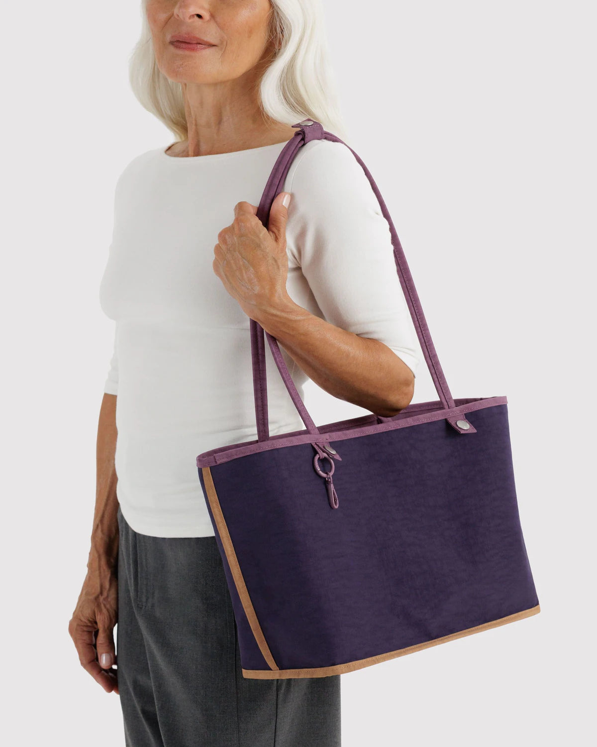 Baggu - Medium Nylon Reversible Tote | Wild Plum Mix