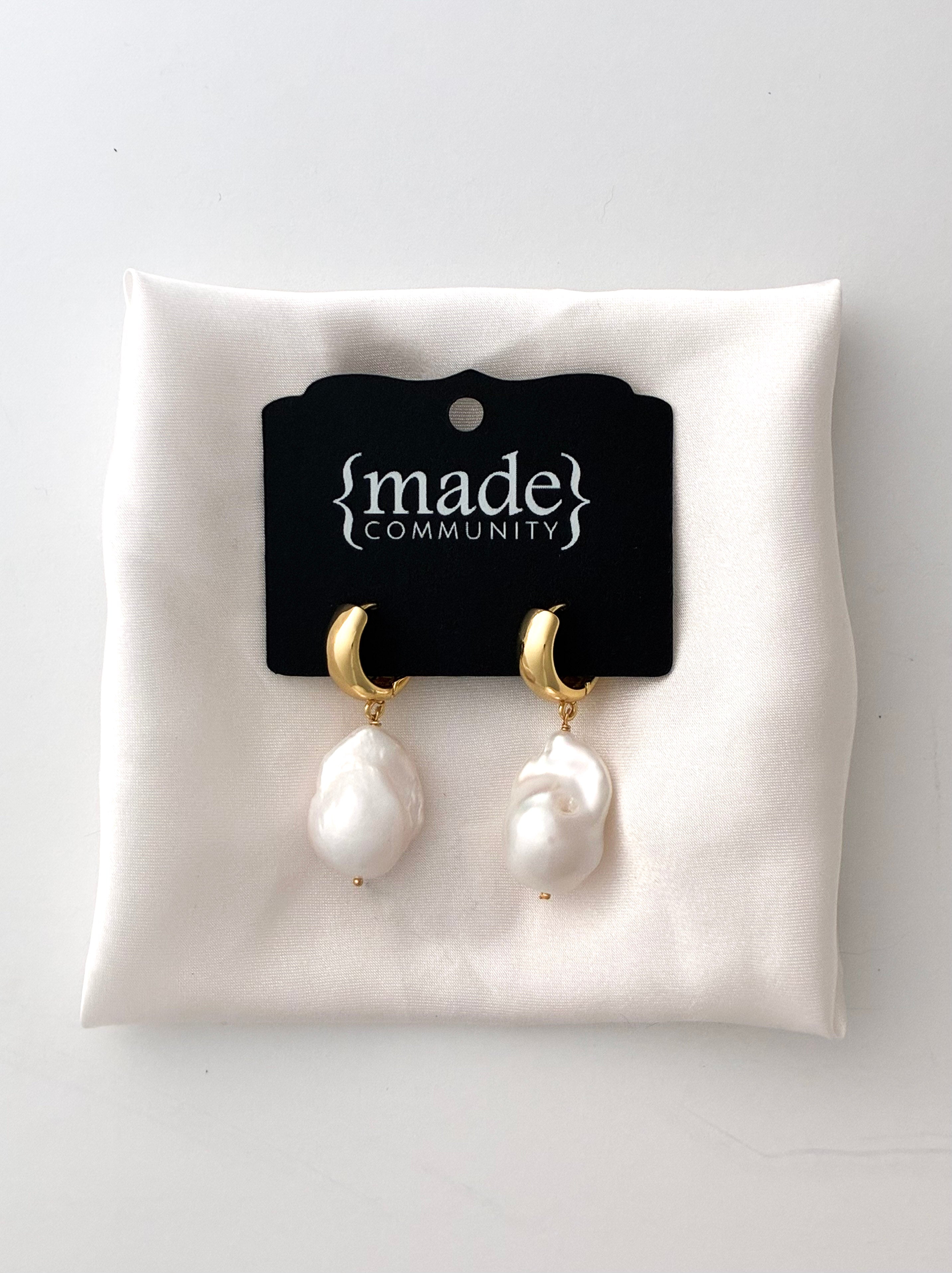 Made Community - Baroque Pearl Girlie Earrings