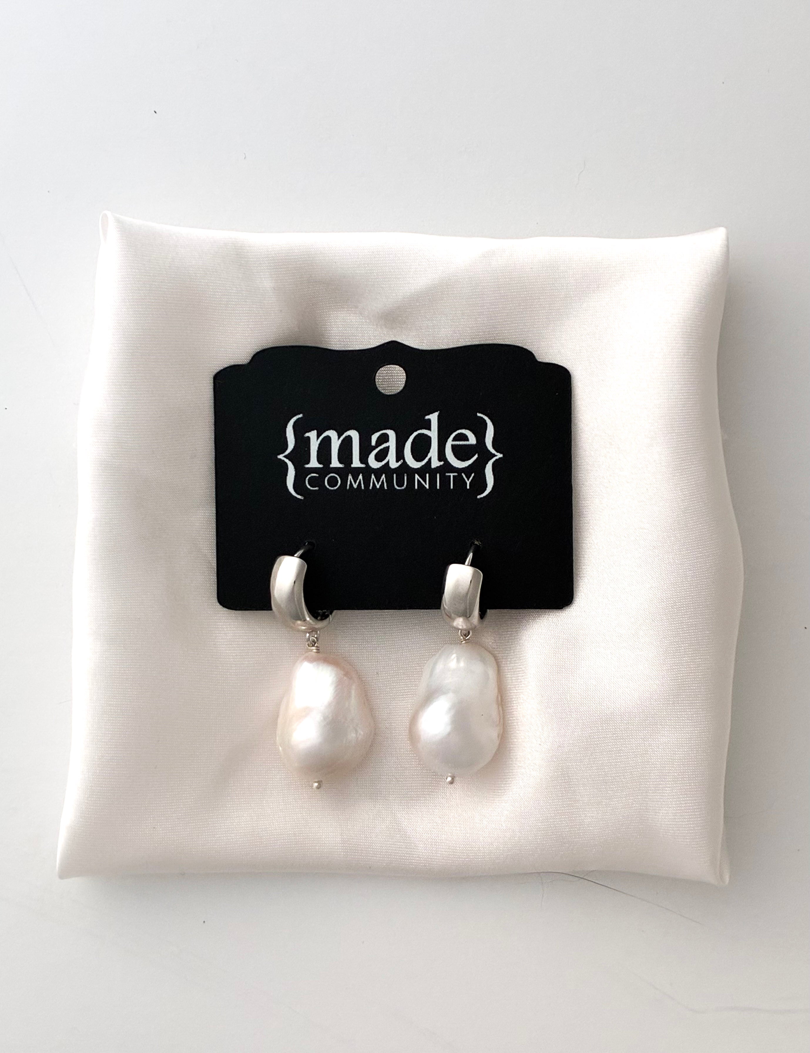 Made Community - Baroque Pearl Girlie Earrings