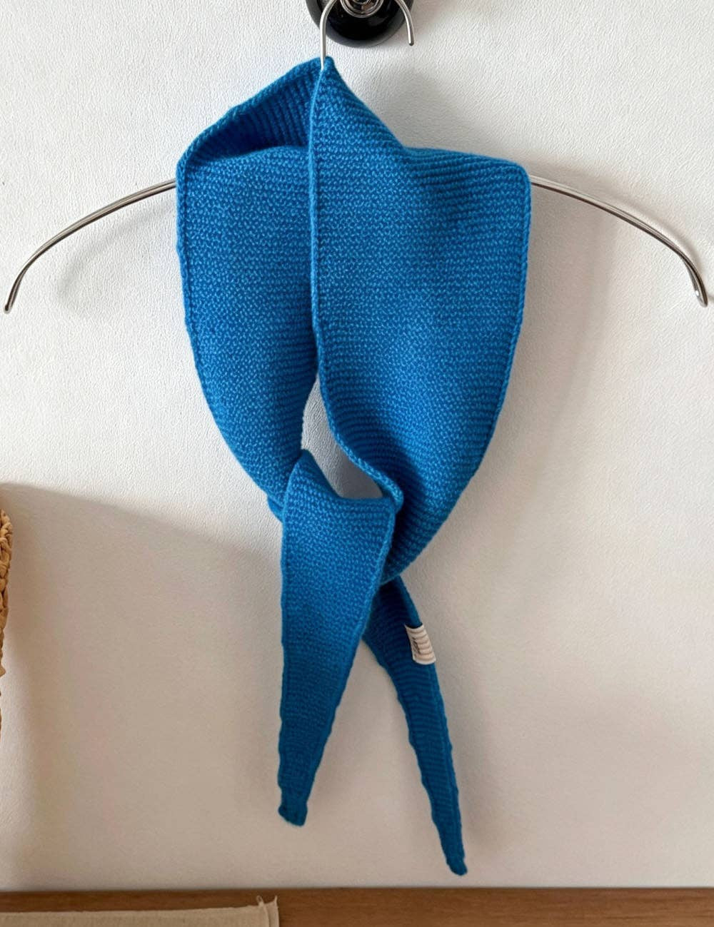 Wool Knit Triangle Skinny Scarf | Multiple Colors