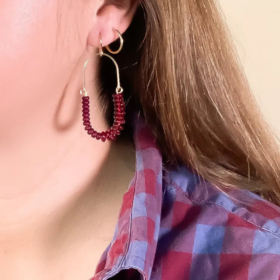 Michelle Starbuck - Balance Earrings | Oxblood