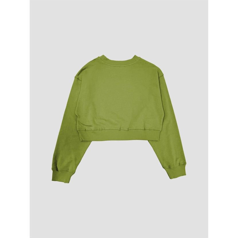 Blank Lab - Organic Cotton Cropped Crewneck Sweatshirt | Peridot