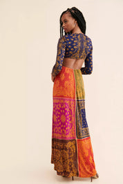 Farm Rio Bandana Dream Cut-Out Maxi Dress (L)