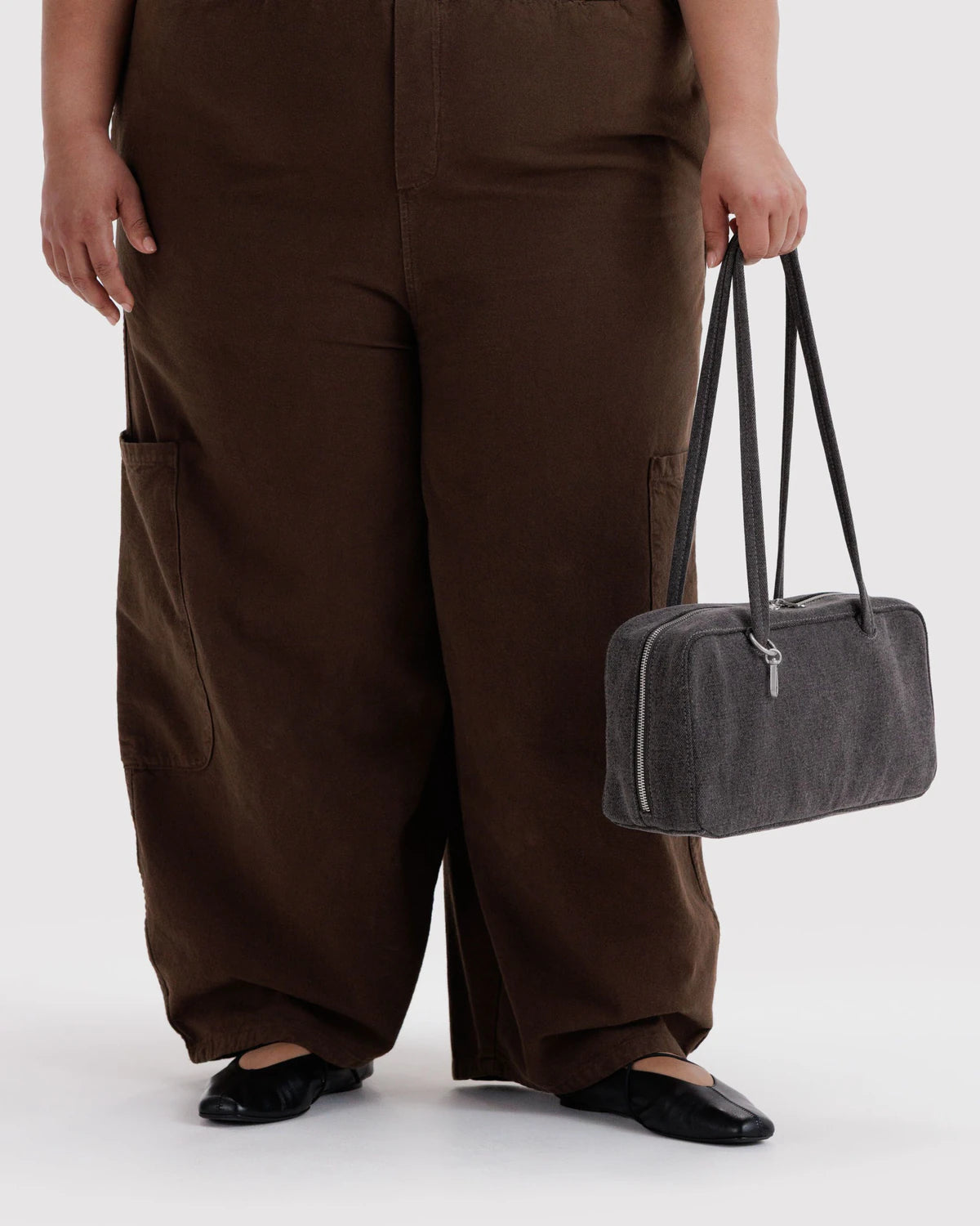 Baggu - Denim Bowler Bag | Washed Black Denim