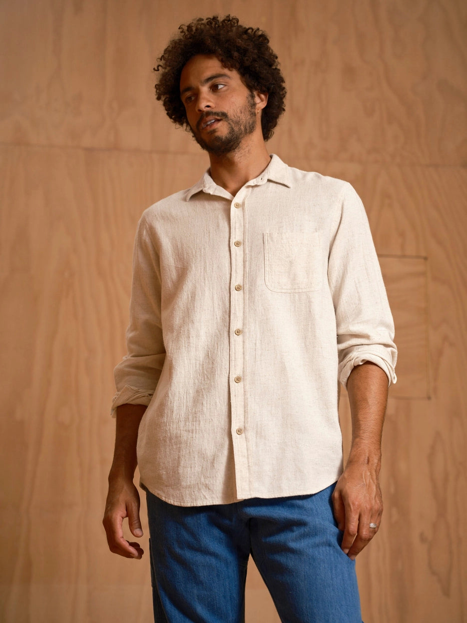 Mollusk - One Pocket Shirt | Natural Flannel