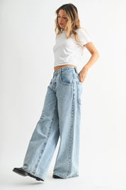 Just Black Denim - The Super Wide Leg Jean | Medium Denim