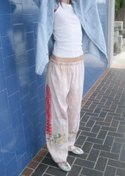 American Recycled Clothing - Embroidered Pieced Pant