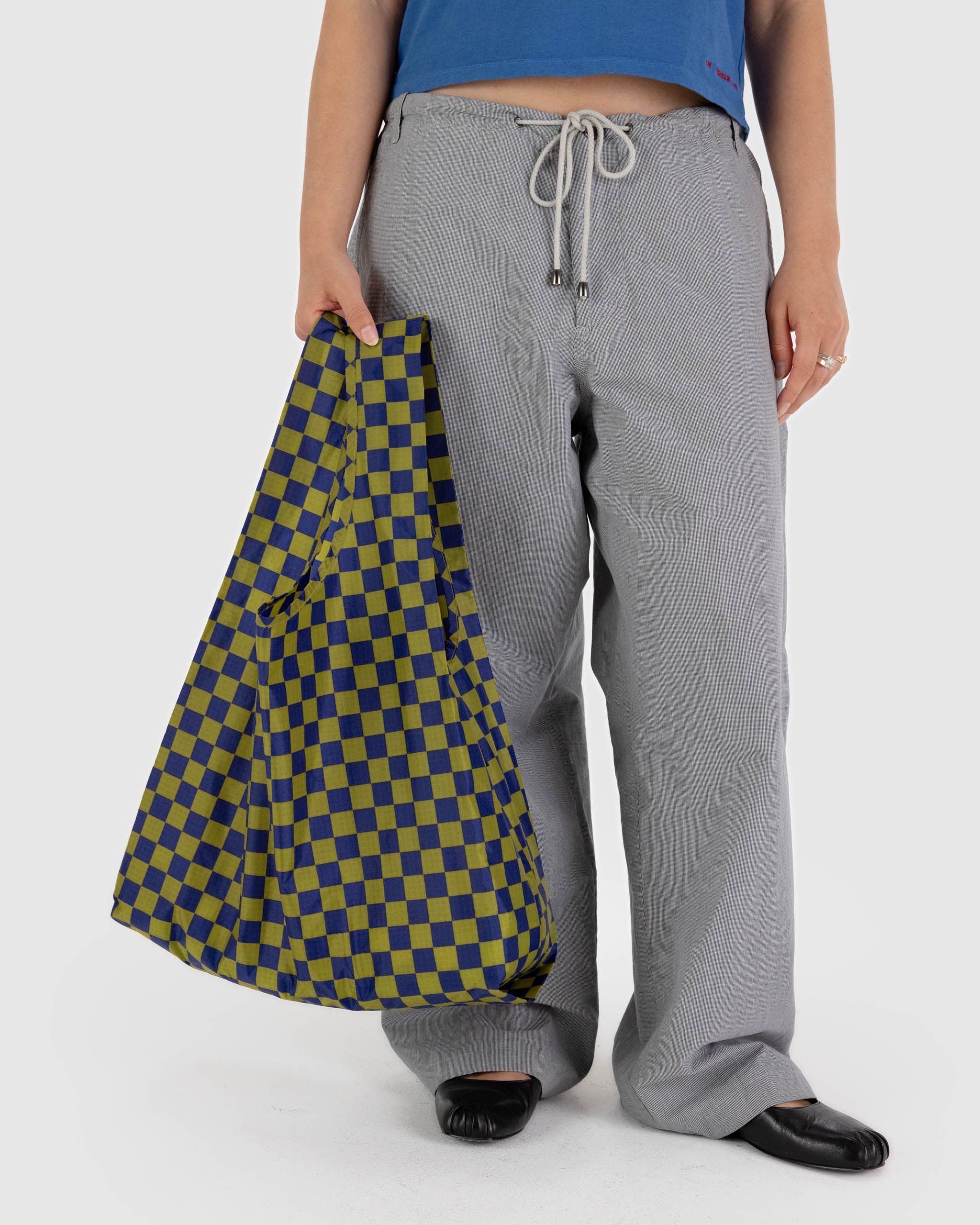 Baggu - Standard Baggu | Pear Navy Check