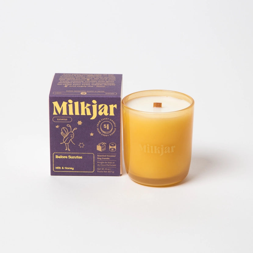Milk Jar Candle Co. - Before Sunrise Coconut Soy Candle | Milk & Honey