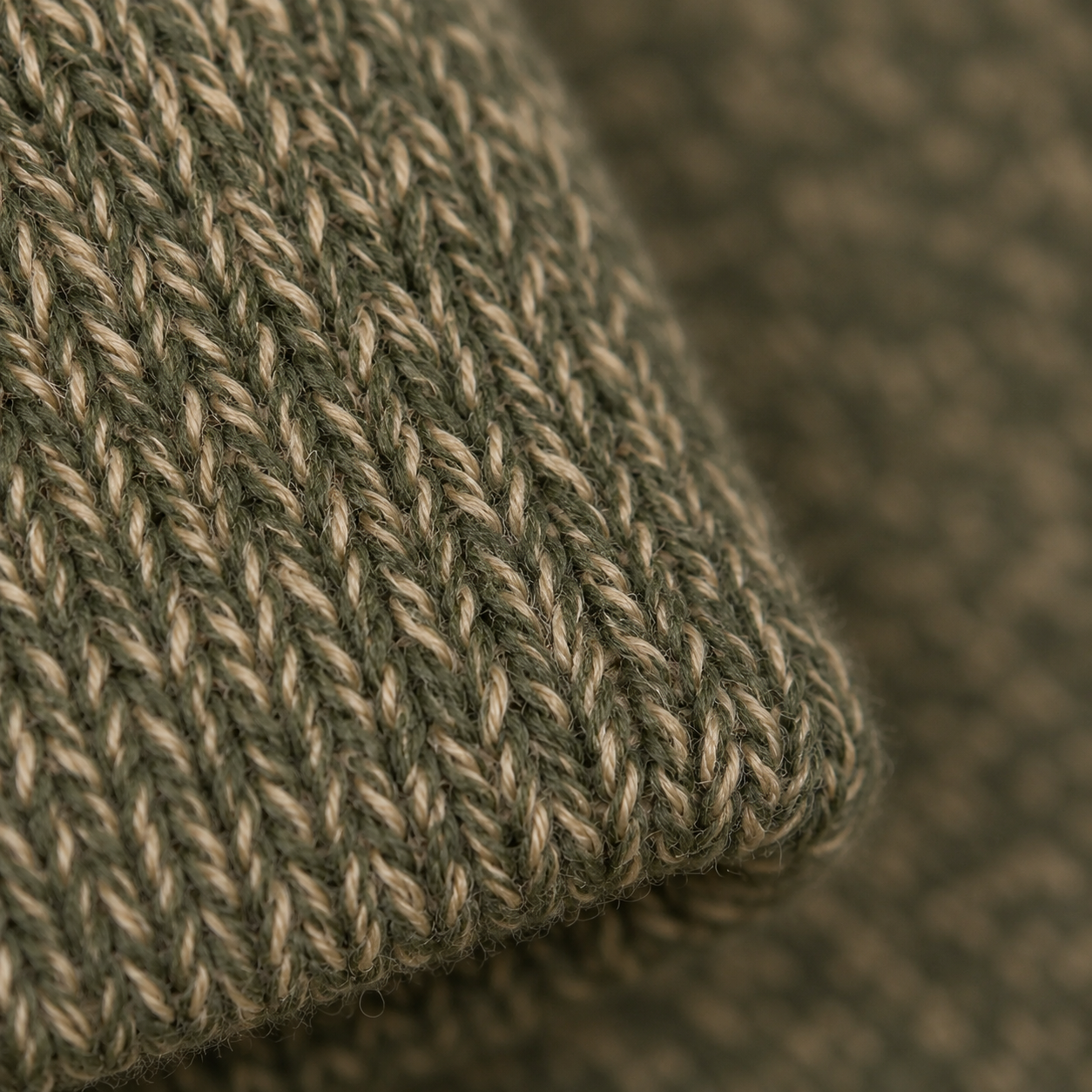 Upstate Stock - Upcycled Wool Light  Ragg Beanie | Jungle Melange
