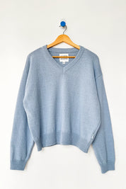 Le Bon Shoppe - Abby Cotton V-Neck Sweater | Cornflower
