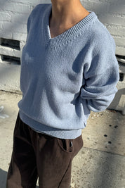 Le Bon Shoppe - Abby Cotton V-Neck Sweater | Cornflower