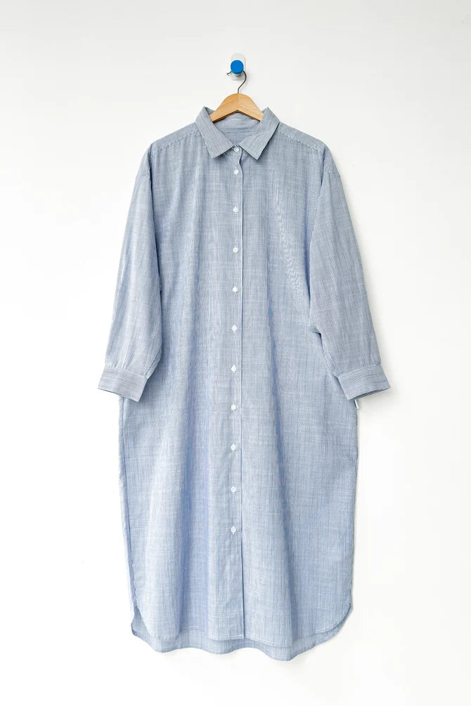 Le Bon Shoppe - Artist Long Shirt  | Blue Pinstripe