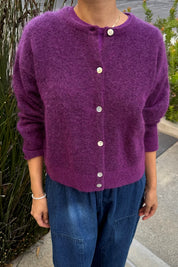 Le Bon Shoppe - Ayla Mohair Cardigan | Purple