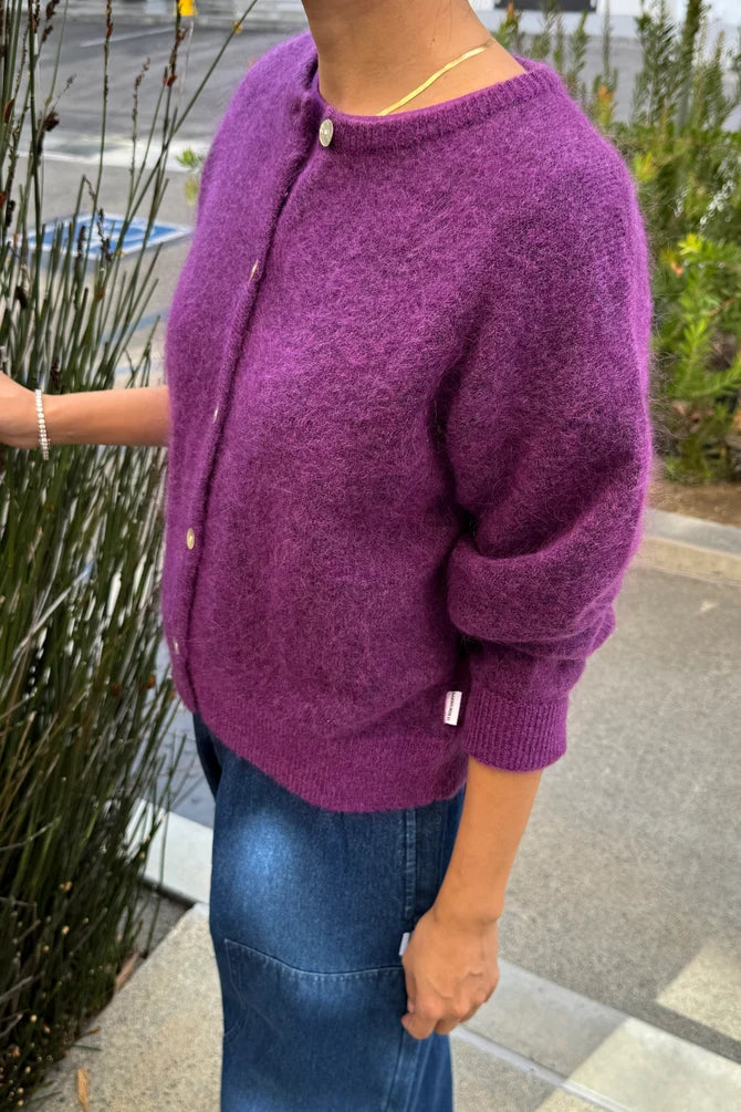 Le Bon Shoppe - Ayla Mohair Cardigan | Purple