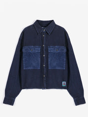 BOBO CHOSES - Big Corduroy Pockets Light Denim Shirt