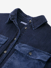 BOBO CHOSES - Big Corduroy Pockets Light Denim Shirt