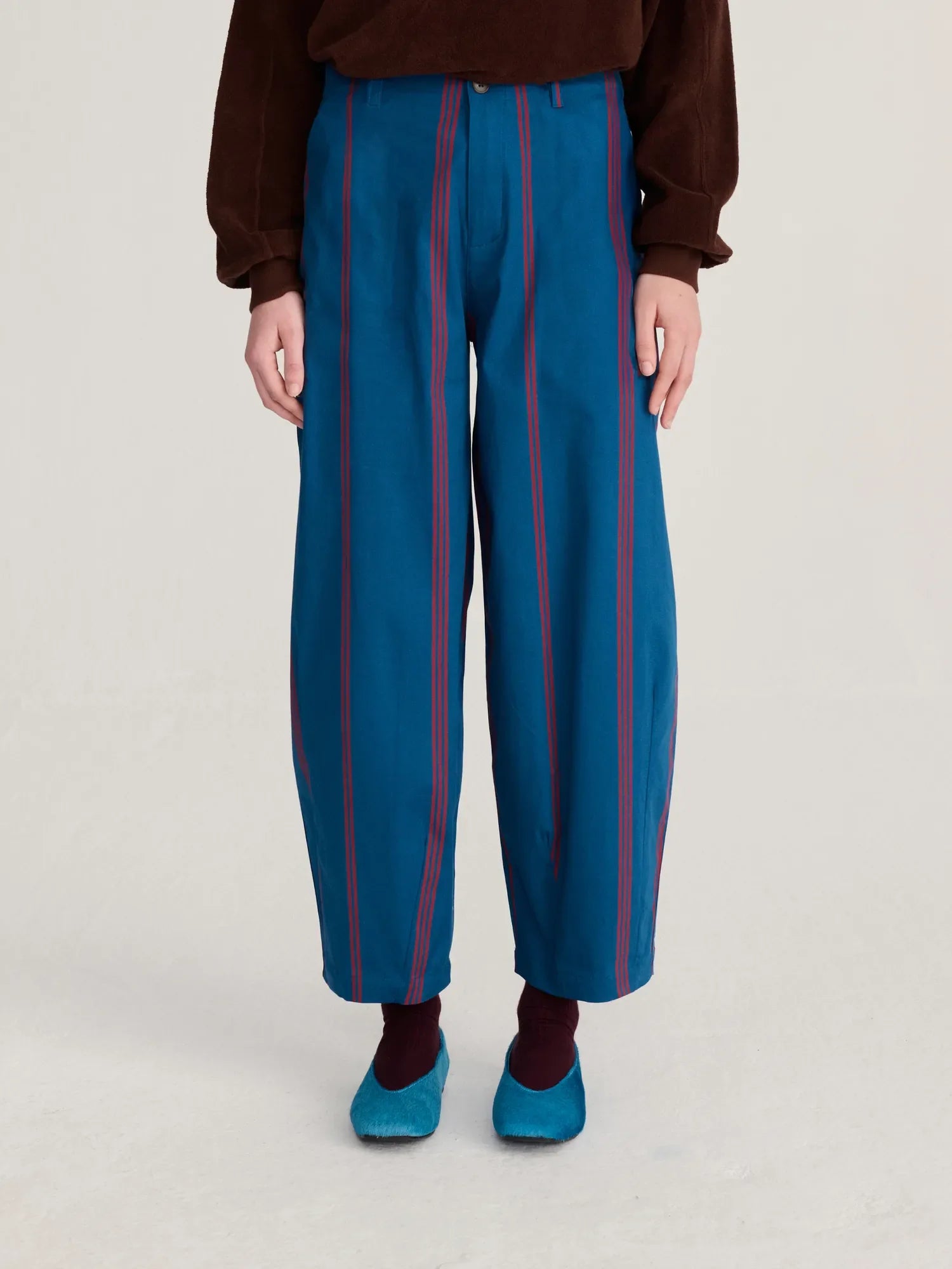 BOBO CHOSES - Triple Stripes All Over Cotton Barrel Pants