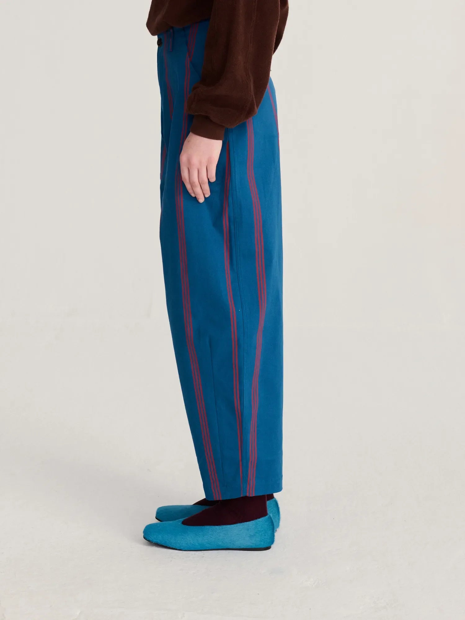 BOBO CHOSES - Triple Stripes All Over Cotton Barrel Pants