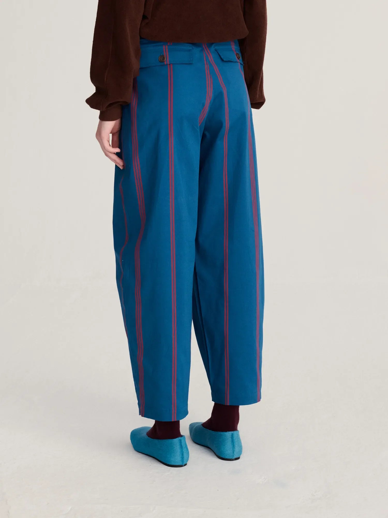 BOBO CHOSES - Triple Stripes All Over Cotton Barrel Pants