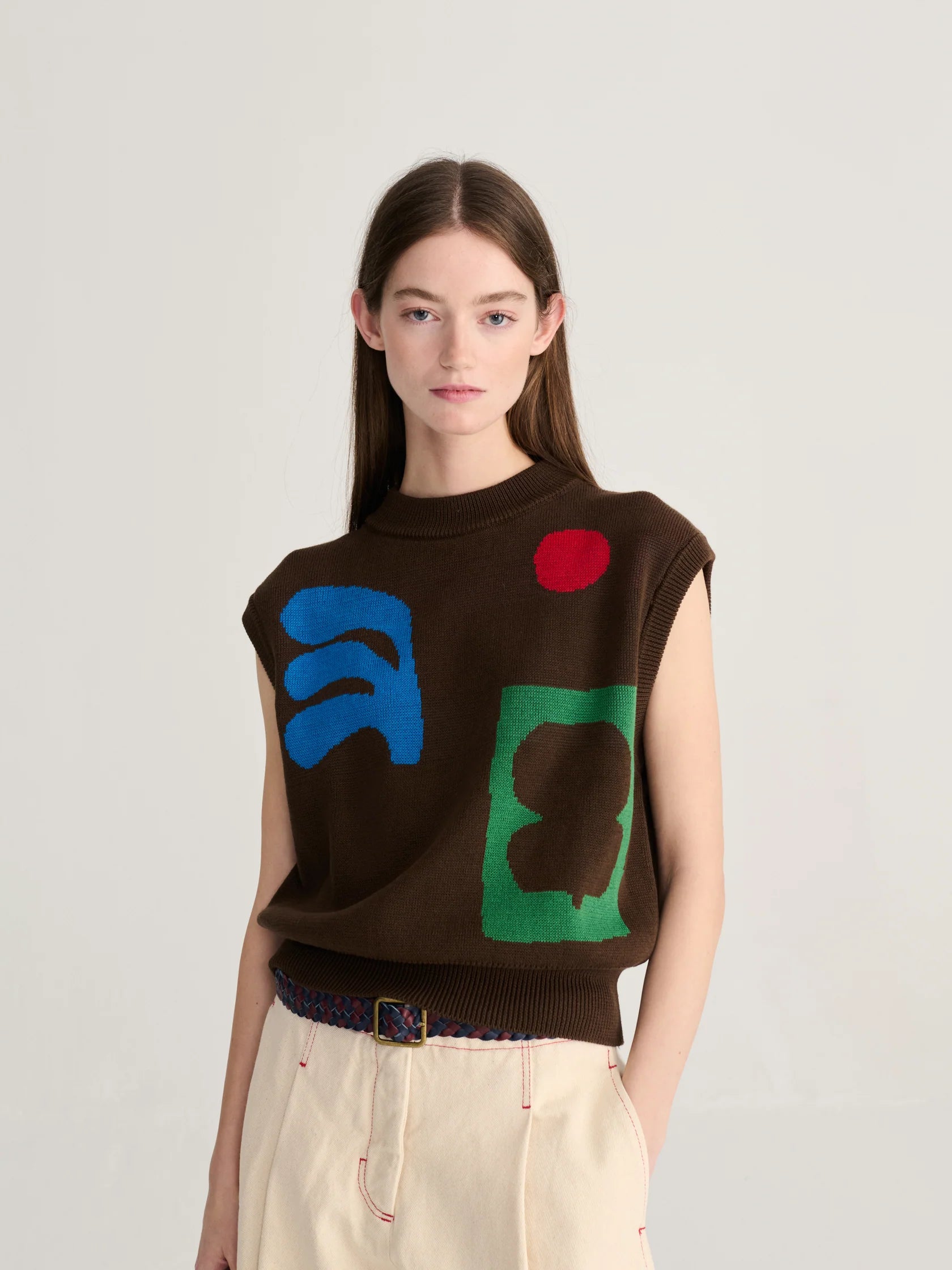 BOBO CHOSES - Plant Seal Jacquard Cotton Vest