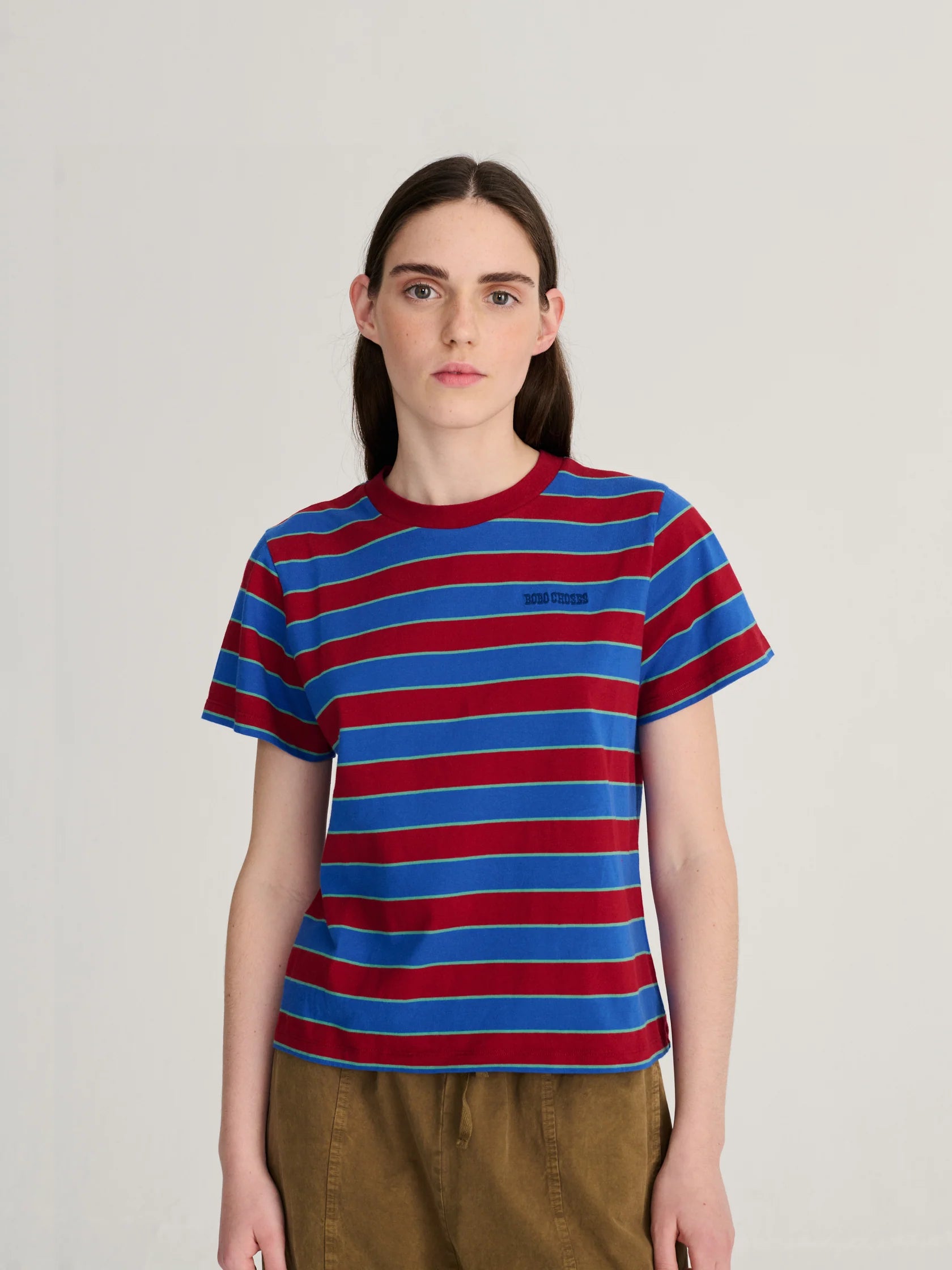 BOBO CHOSES - Striped Cropped T-Shirt