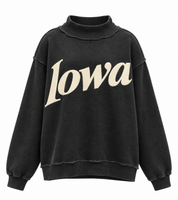 Iowa Black Mock Sweatshirt
