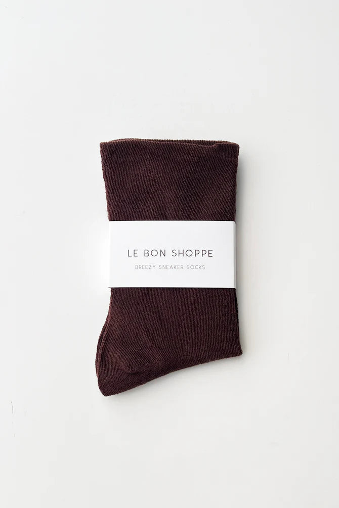Le Bon Shoppe - Breezy Sneaker Socks | Dark Cacao