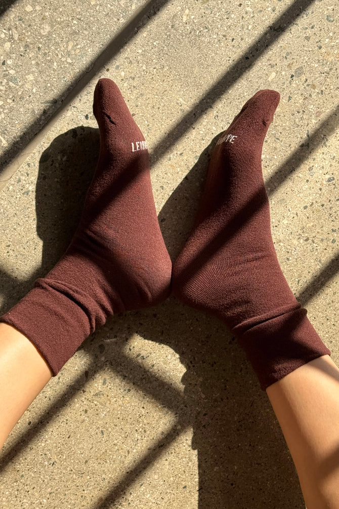 Le Bon Shoppe - Breezy Sneaker Socks | Dark Cacao