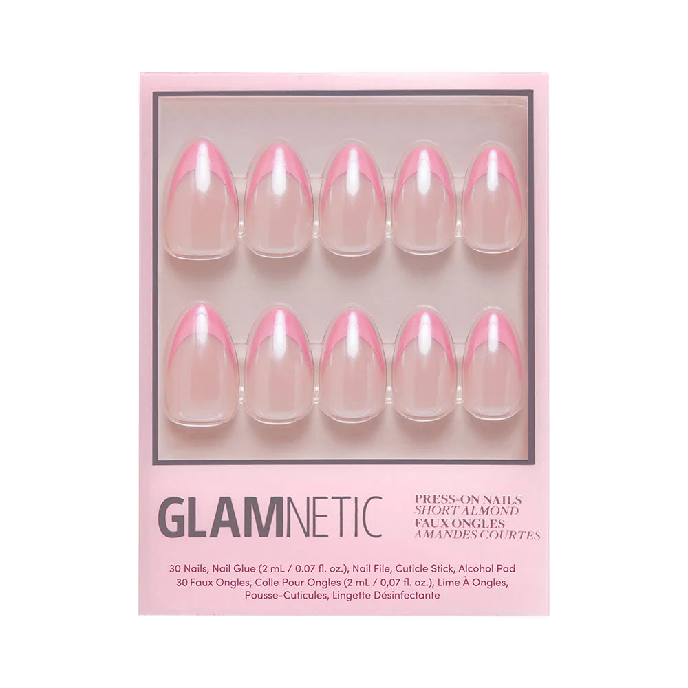 Glamnetic - Bubble Gum Glaze Short Almond Nails