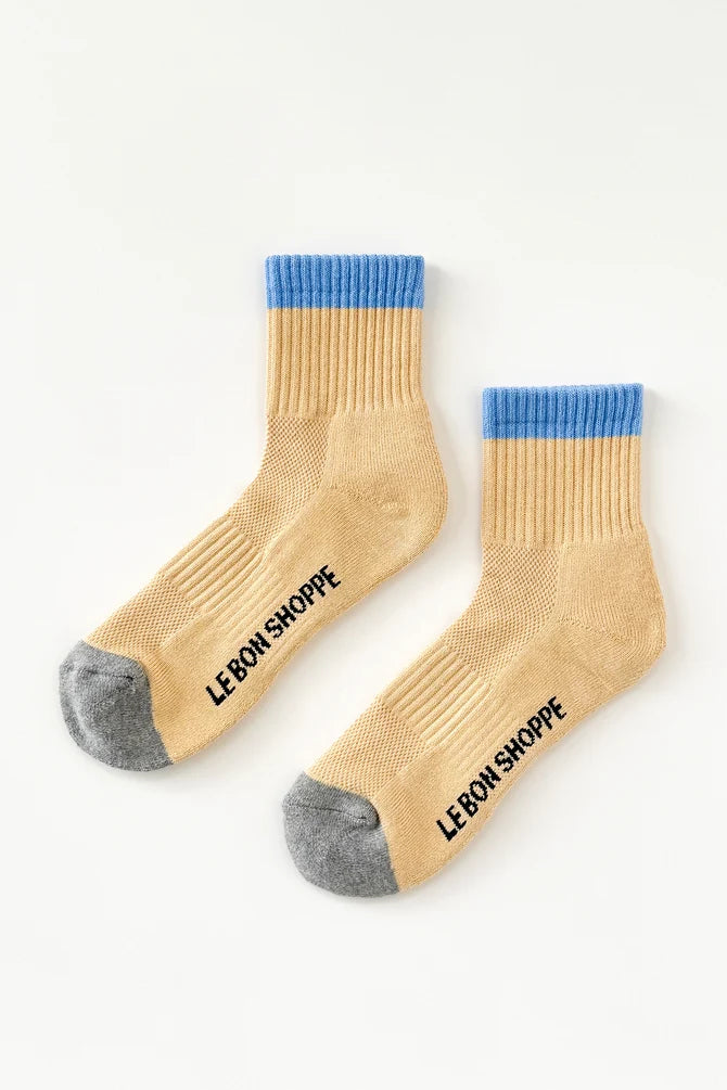 Le Bon Shoppe - Color Block Girlfriend Socks | Yellow/Blue